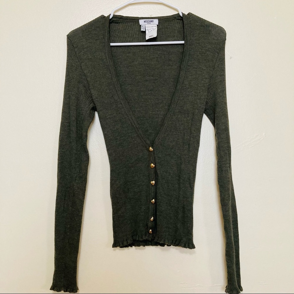 Moschino wool button down cardigan size 12